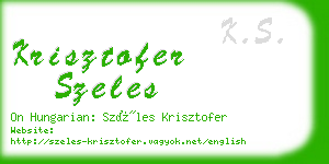 krisztofer szeles business card